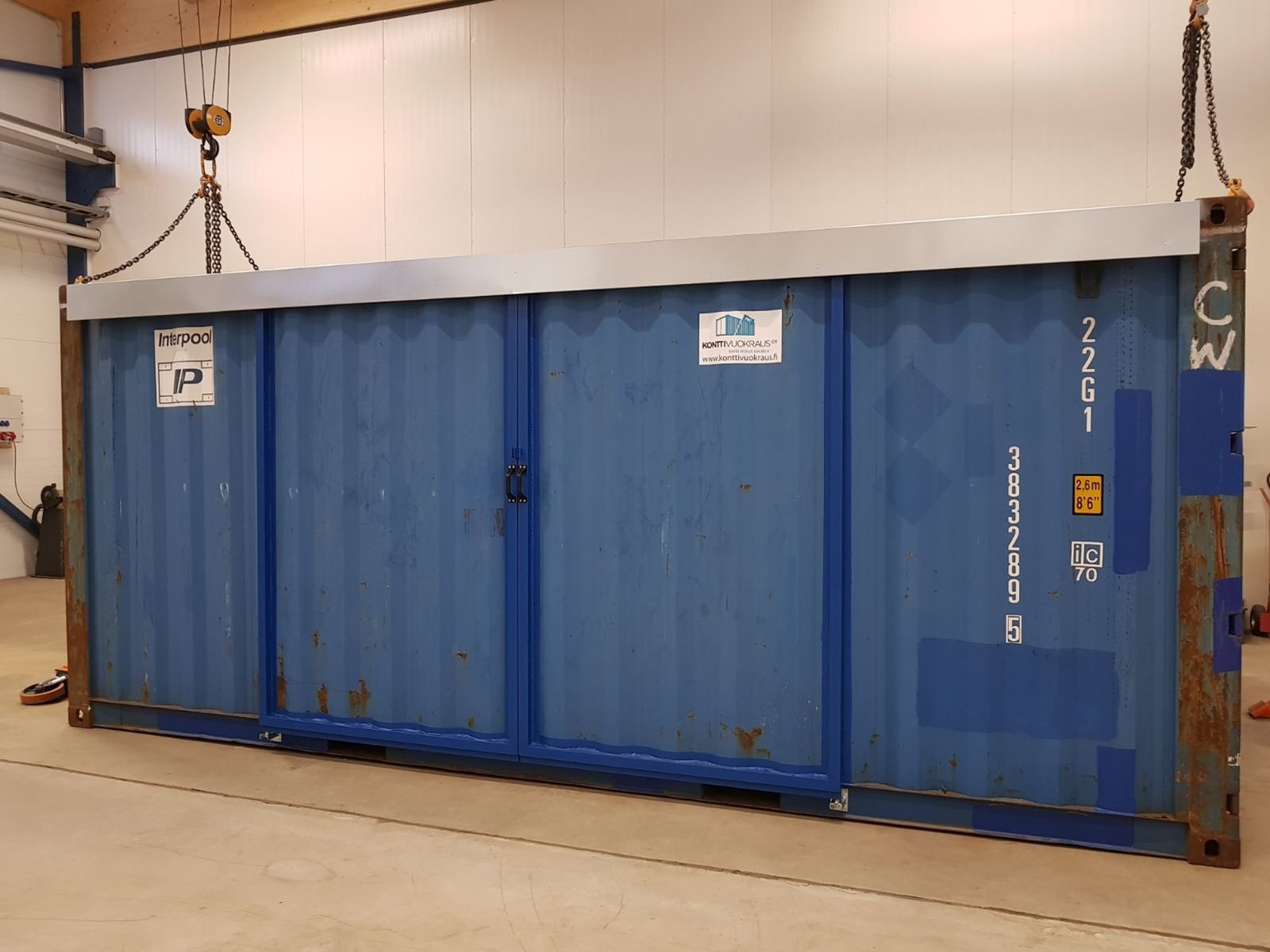 20ft Hi Cube Container (9′ 6″ high) suitable for IBC storage Sliding Door - Image 7