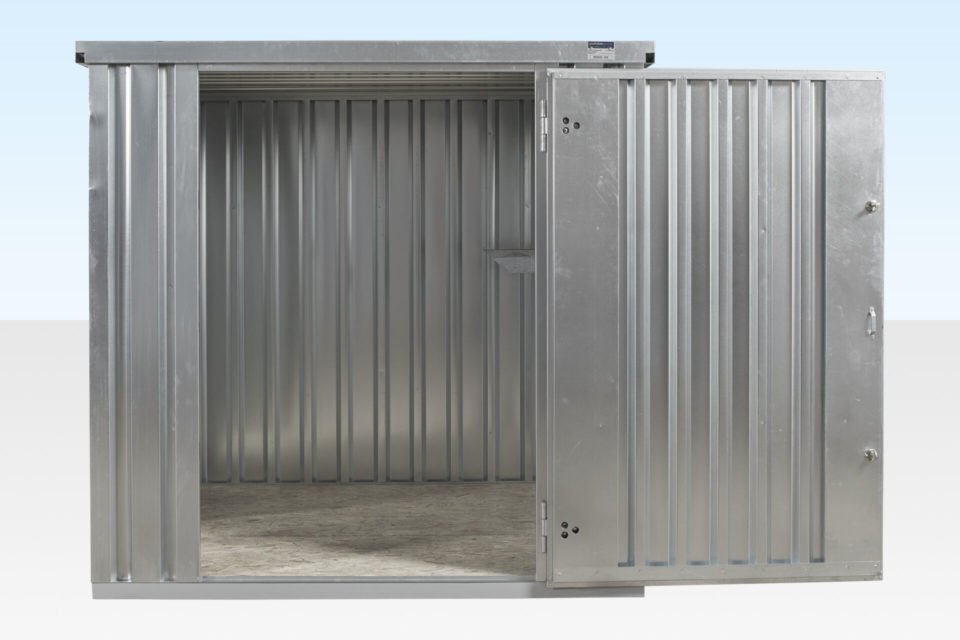2m flat pack metal store