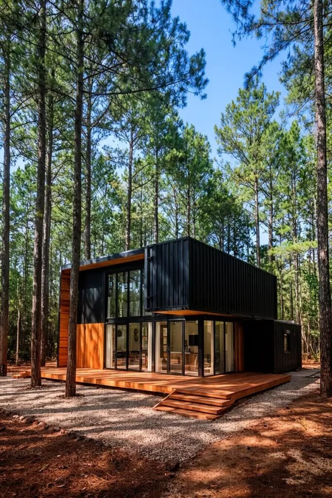 Alt Text: container home builders brisbane modern custom residential container house in Queensland